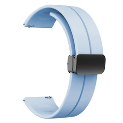 Enhanced Silicone Magnetic Buckle Wristband Replacement Strap for CMF Watch Pro (Light blue)