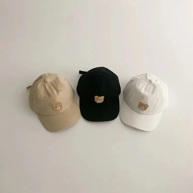 Adjustable Back of Cute Bear Embroidery Kids Baseball Cap