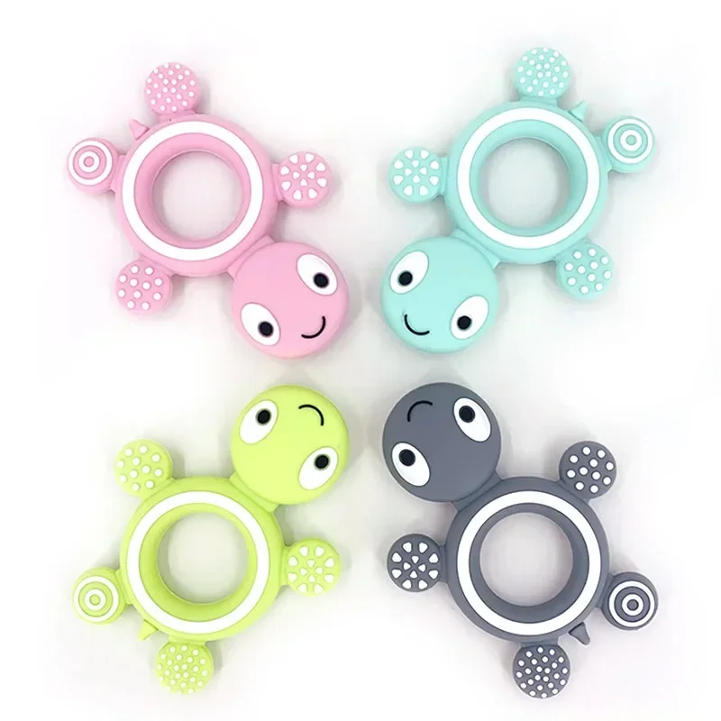 

Silicone Baby Teethers Turtle 1PC Food Grade Tortoise Silicone Tiny Rod Children's Goods Nurse Gift Baby Teether Toys