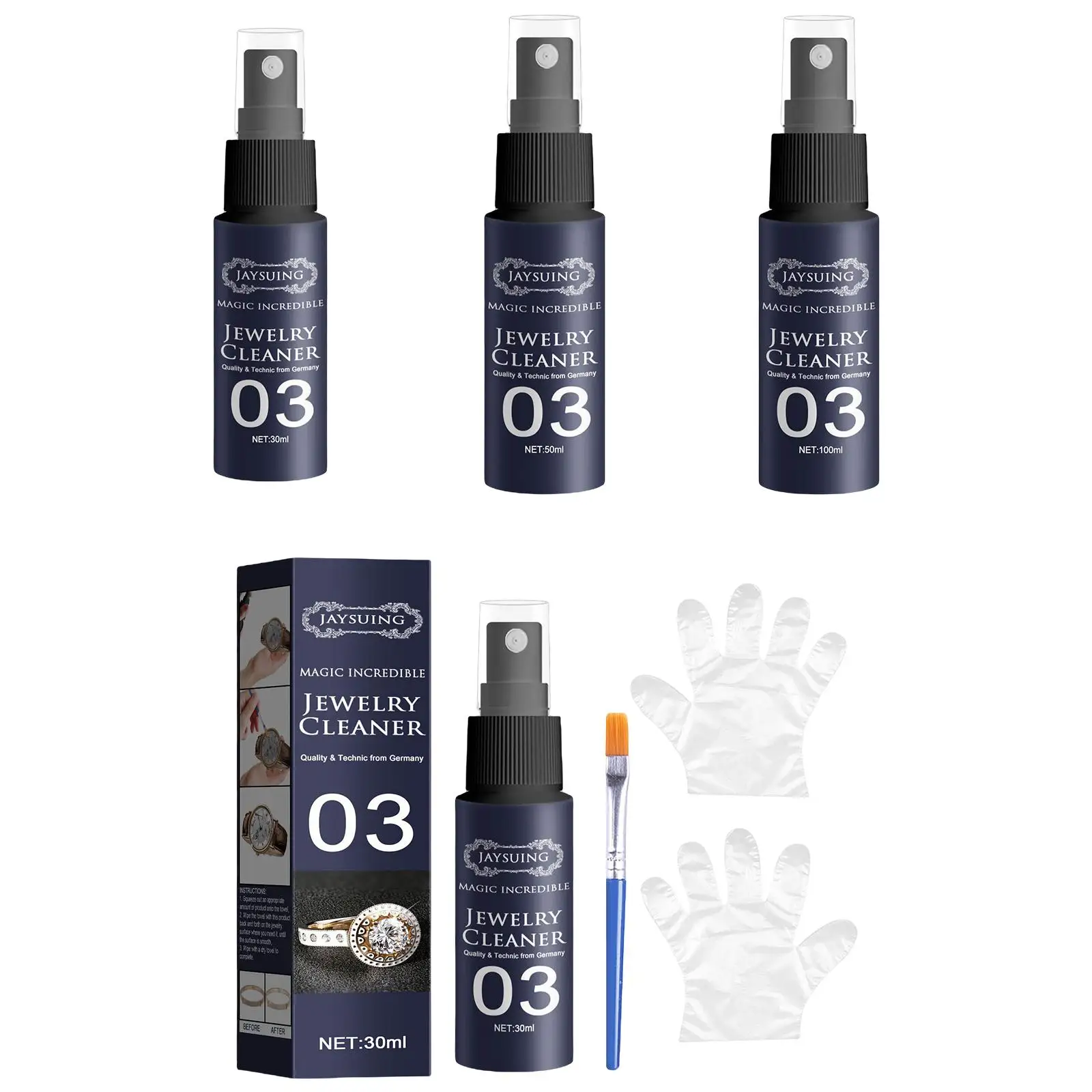 

Jewelry Cleaner Cleaning Spray Portable for Earrings Bracelet Jewelry