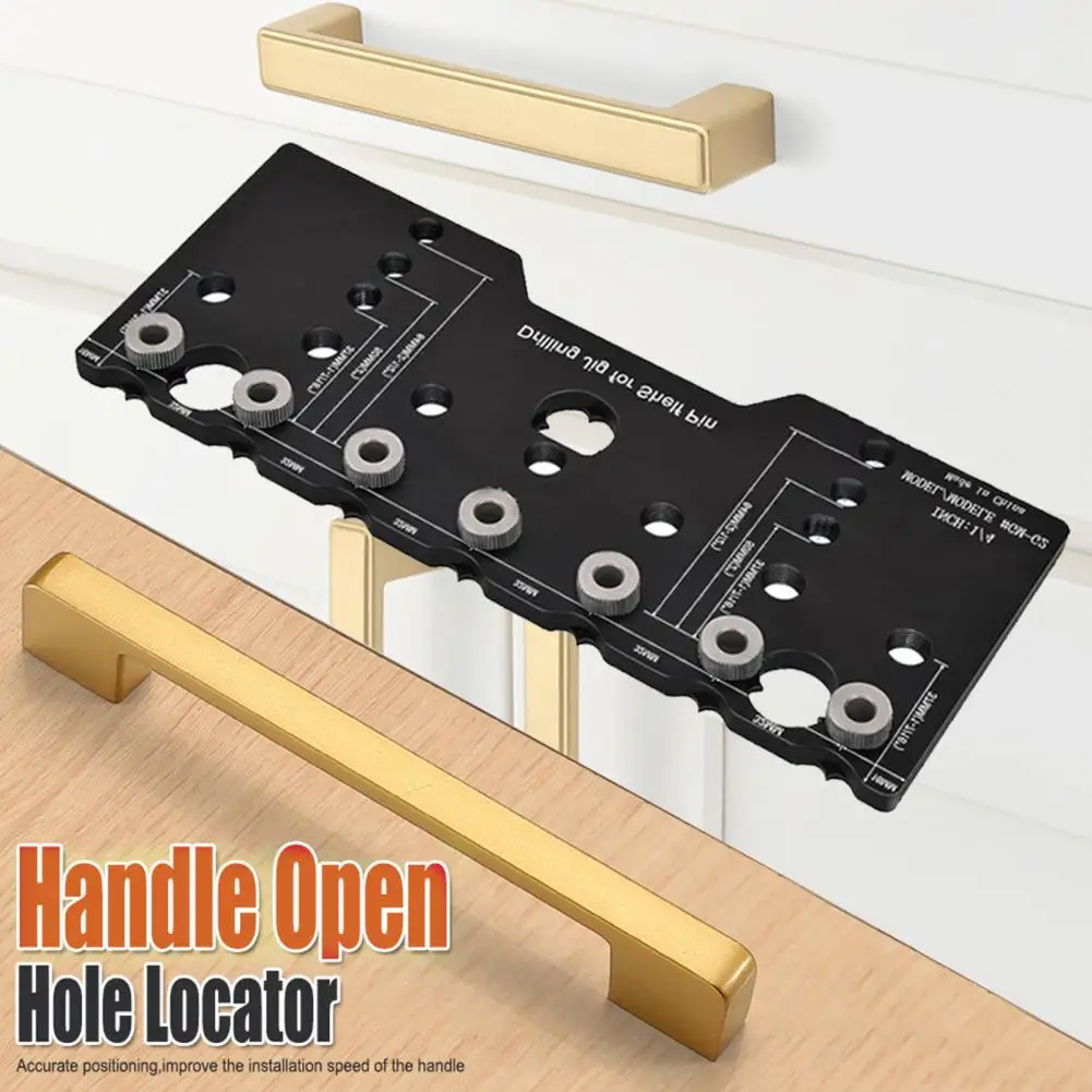 Cabinet Adjustable Shelf Jig Drill Guide 32mm Hole Spacing 1/4 Inch Dowel Holes Cabinet Hole Drilling Template Woodworking Tool