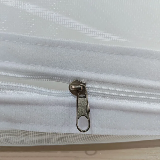 Fenêtre d'écran blanche à fermeture éclair, fenêtre d'écran non perforée, anti-moustiques et anti-poussière, maille fine, maille invisible, autocollant pour la maison 6