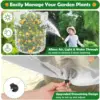 Plant Protection Bag Garden Netting Cover with Zipper Drawstring Garden Insect Netting Transparent Bird Plant Barrier Screen 4