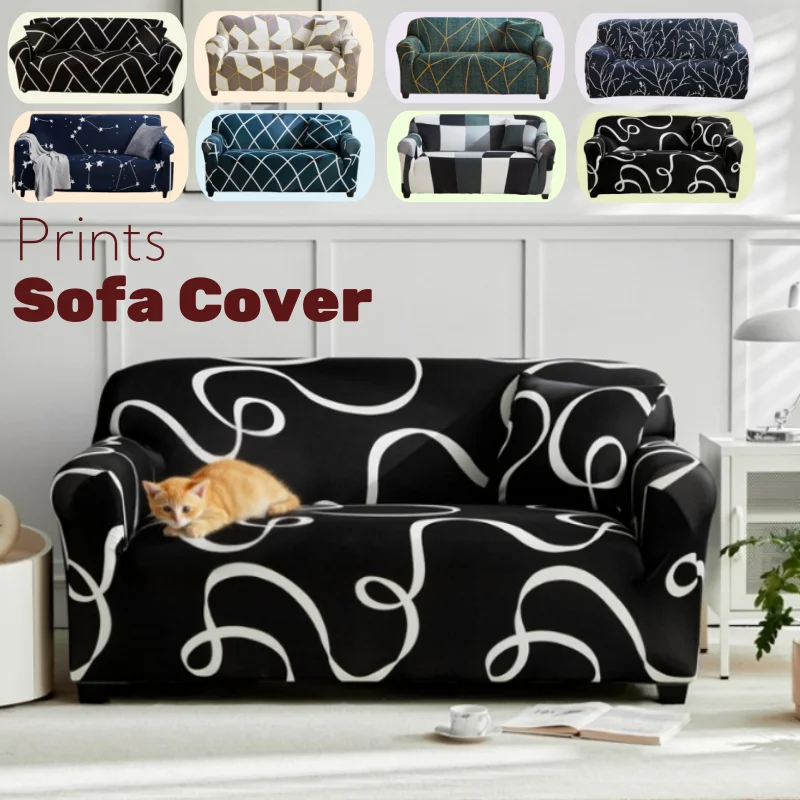 Feline Elegance Quilted Sofa Cover GFTOYC2043
