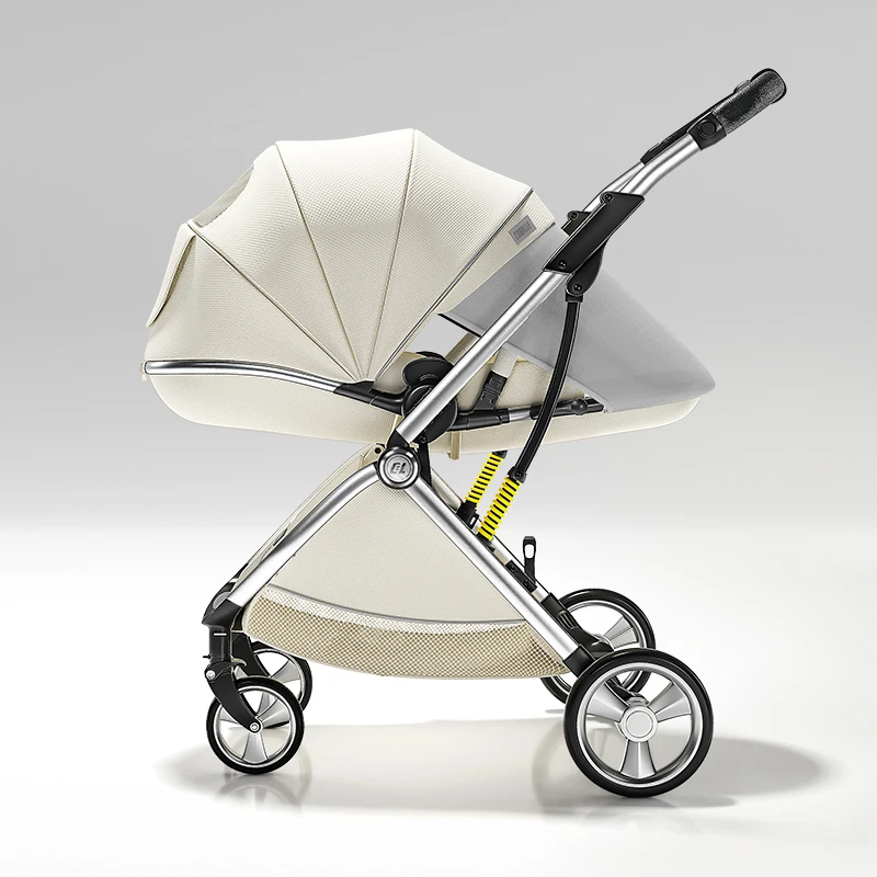 High Landscape Baby Stroller Ergonomic Design Newborn Pushchair Can Sit Can Lie Baby Pram