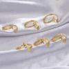 Amaxer Tiny Initial Letter Rings For Women Stainless Steel Flower Alphabet Finger Adjustable A-Z Ring Boho Aesthetic Jewelry Gif 3