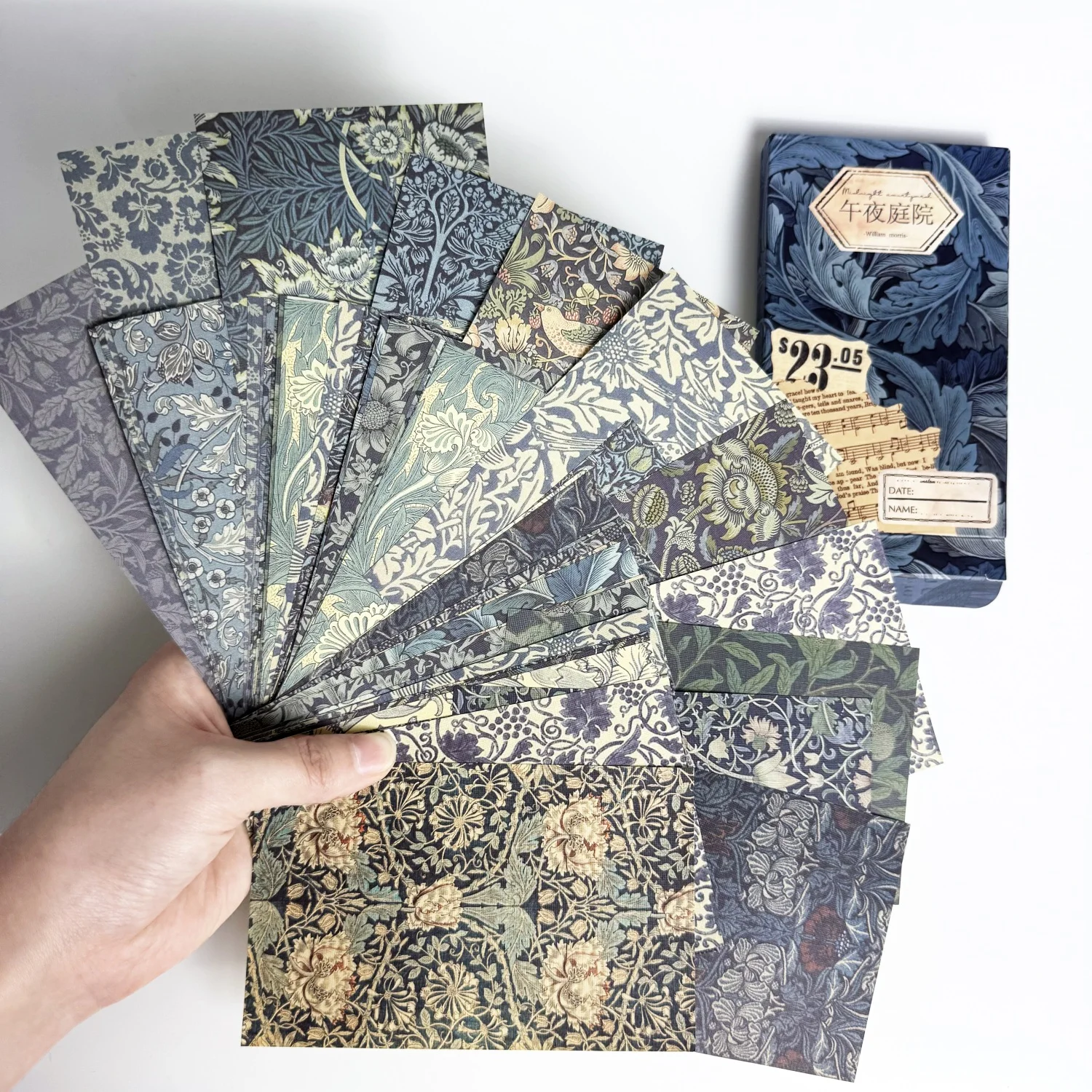 60 sheets 60 sheets/boxed Vintage Material Paper Scrapbooking Paper DIY Junk Journaling Collage Decoration Background Craft Wov