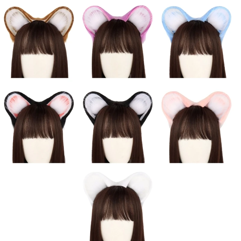 

Role Play Animal Ear Hairband Woman Teens Handmade Headbands for Movie Enthusiasts Animes Theme Gatherings Hairband