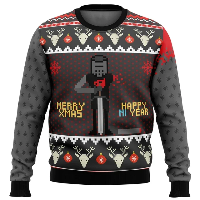thumbnail image 1 of Suéter navideño feo Mini World de regalo de Navidad 2024, suéter de gran tamaño para hombre de gran venta, suéter grueso nuevo de otoño e invierno, 1 of 5
