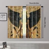 2pcs, Curtains&Window Treatment 2D print with the goddess Isis_ pharaohs and hieroglyphics Polyester (without rod) Festive Use 3