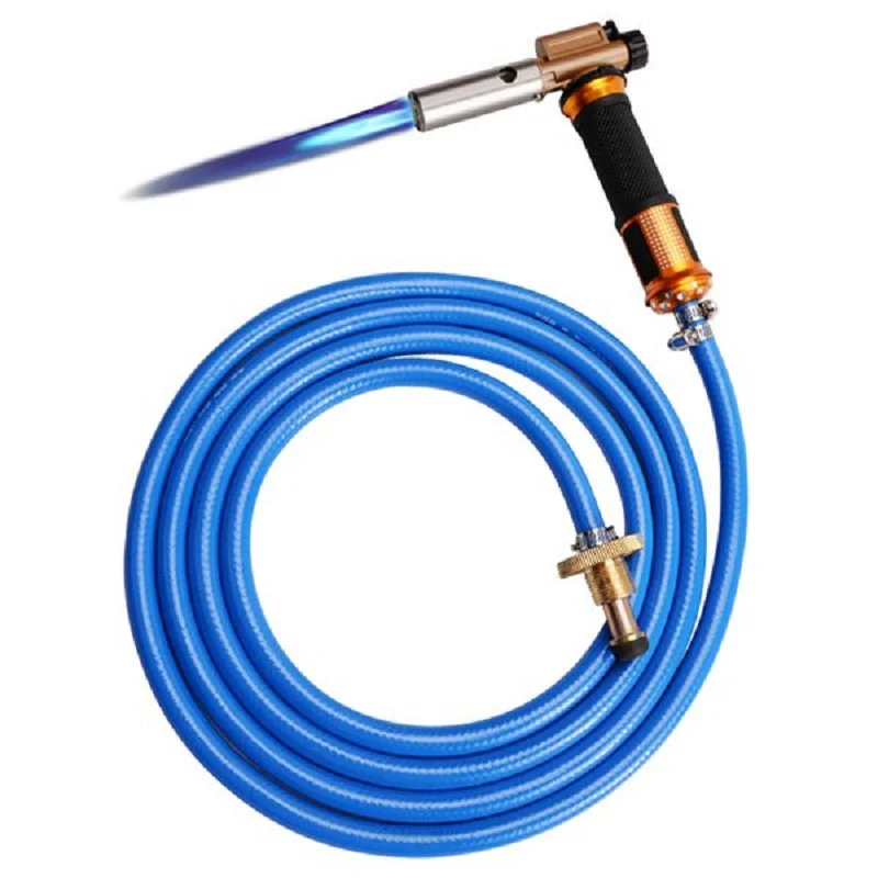 Torch Kit Gas Welding Electronic Ignition Liquefied Gas Burner Gun With 2.5M Hose for Heating Gas Burner Tool Welding Iron Gas wp 9 wp9 tig torch burner hose argon welding accessories head air cooled