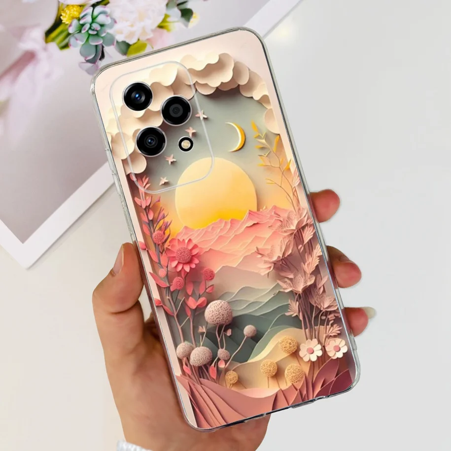 Floral Transparent Soft Silicone Phone Case - Protective Bumper