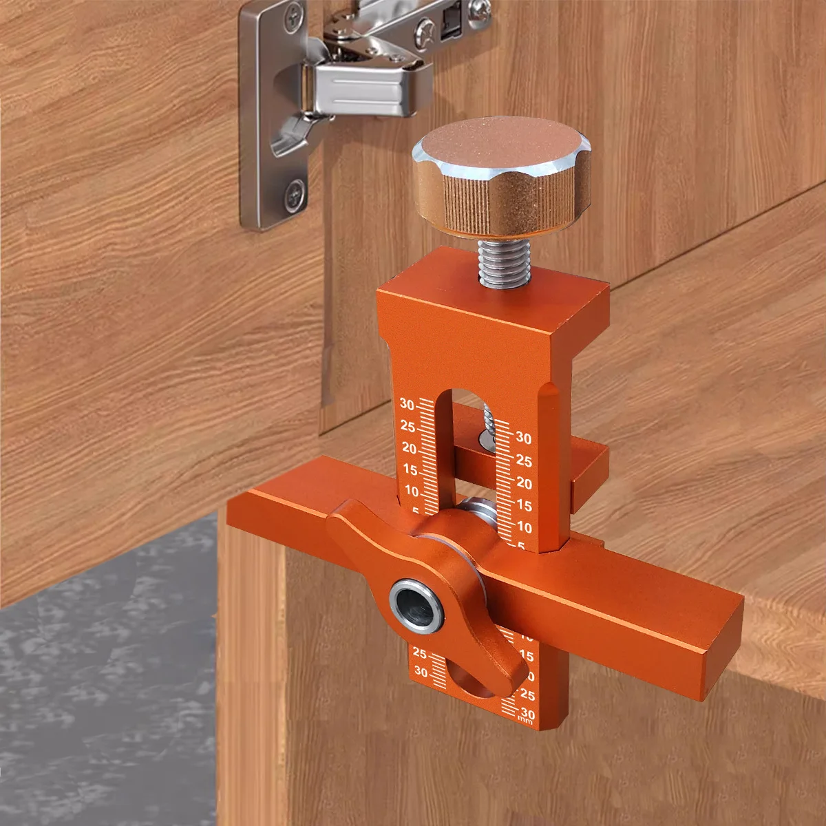 Cabinet Door Installation Positioner 2 in 1 6/8/10mm Rebounder Punched Mounting Jig Wardrobe Cabinet Door Panel Installation Jig