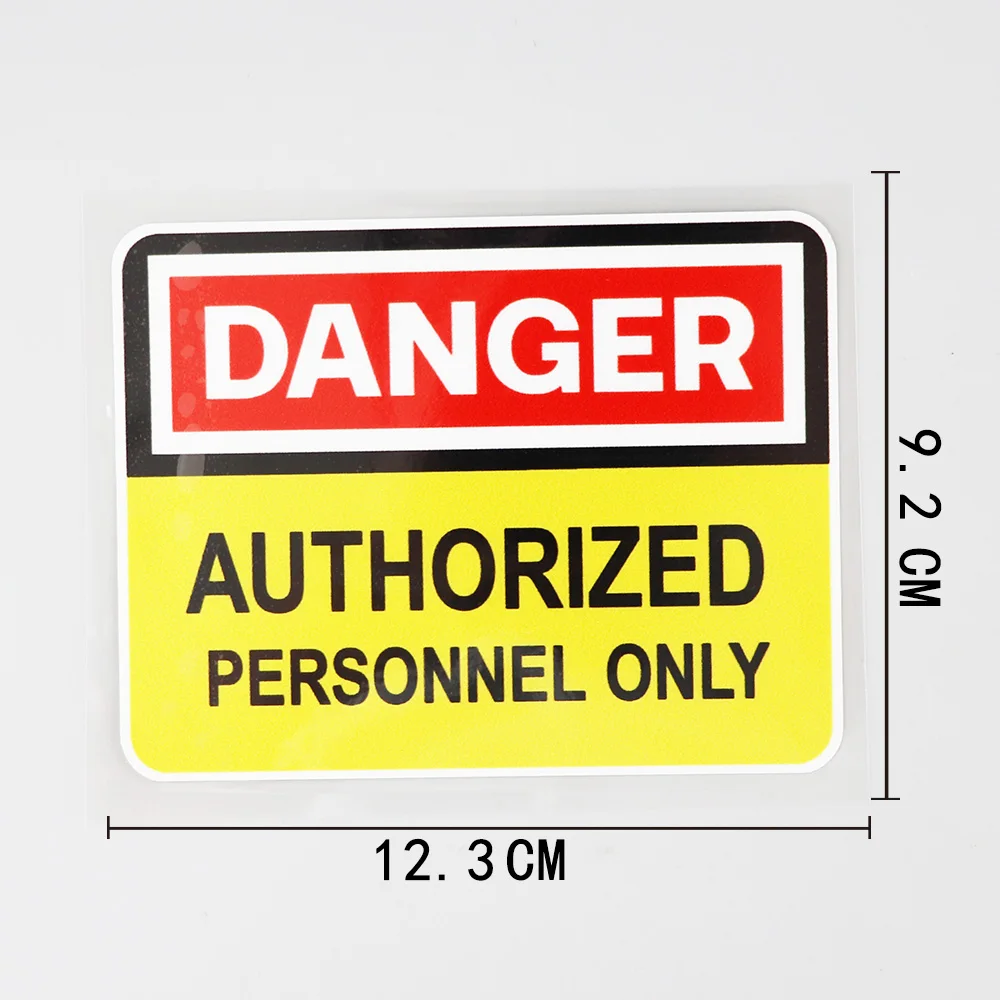 

Danger Authorized Personnel Only Decal PVC Car Sticker 12.3CM×9.2CM