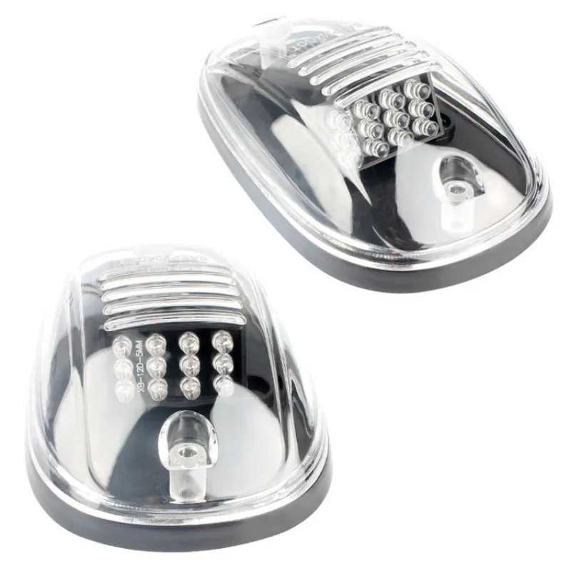 Black Smoked LED Cab Roof Marker Lights for SUV Truck 4x4