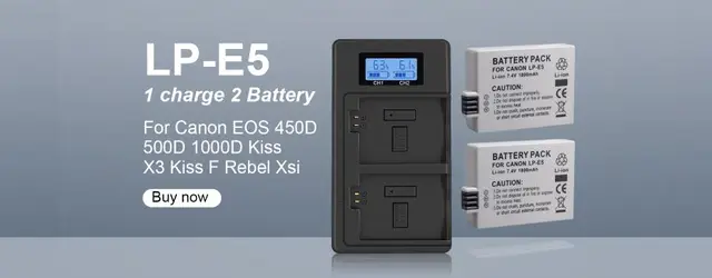 Batteria E Caricatore Doppio USB Per Canon LP-E12 - Compatibile Con EOS M, M50, M100, Rebel SL1 E Altri - Foto 6