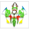 Custom Fairings Kit For KAWASAKI Ninja ZX6R 636 00 01 02 ZX 6R 636 2000 2001 2002 Injection Green Flames Red Bodywork Set