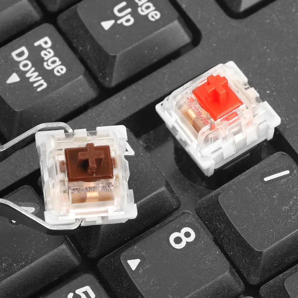 10/50/100Pcs 3Pin 교체 기계식 키보드 스위치 블루 레드 브라운 컬러 DIY 키보드 LED 게임 키보드 용 클리커 키