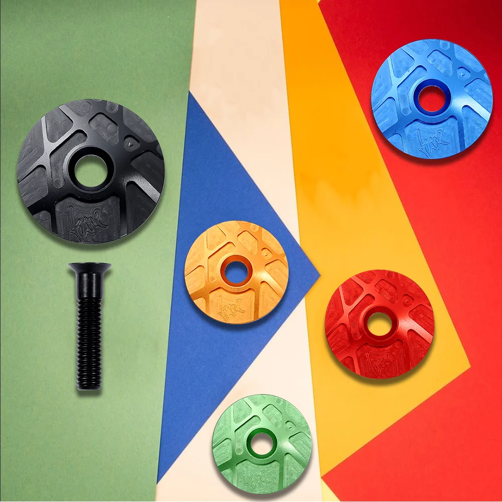 Aluminum 7075 Head-cap Tune-Cap Headset Accessories CNC Machined Top And Bolt Stem Cap Bicycle Part