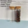 56 PCS Party Glass Bottle 26*30*70mm 30ml DIY Mini Glass Jars Cork Stopper Clear Small Jars Vials Wishing Message Bottles 6