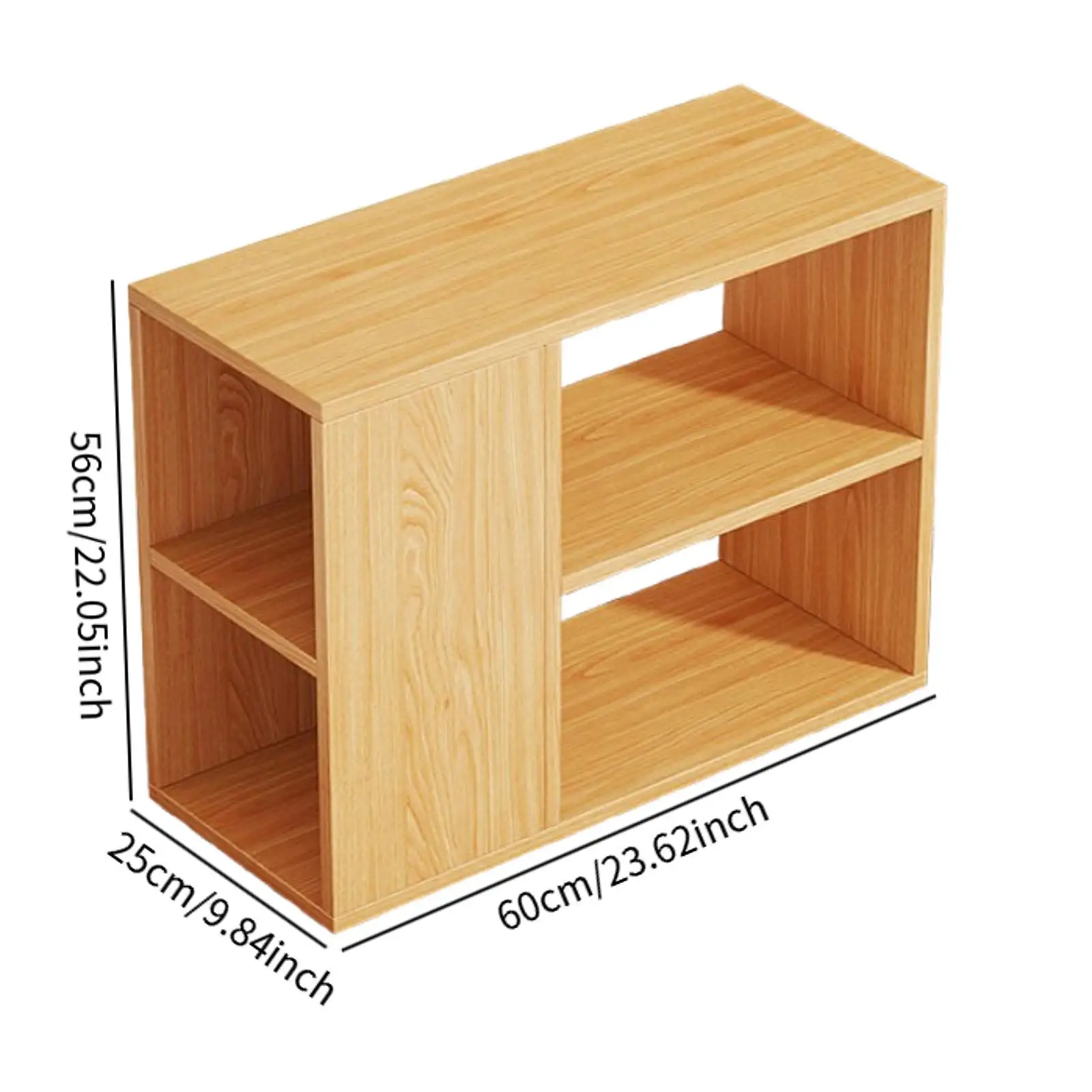 Small Book Shelf Organizer for Home 2 Tier Office Supplies Literature Holder