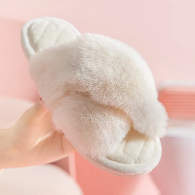 

Women Slippers New 2023 Fur Indoor Fashion Woman Shoes Daily Vacation Shoes In Style Footwear Size 36-41
