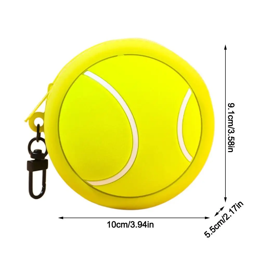 Key Chain Wallet Headphone Earphone Bags Mini Lipstick Storage Bag Basketball Football Shaped Handbag with Zipper Pendant