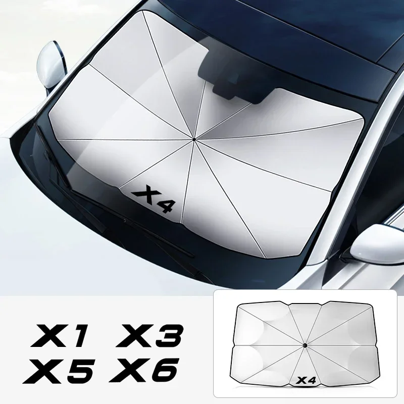 Car Insulation Sunshade Umbrella for BMW X1 X2 X3 X4 X5 X6 X7 G01 F10 F15 F49 F30 F85 G05 G08 F25 E84 E83 E71 E70 Car Accessorie car sunshade windshield sunshade windshield sun shade