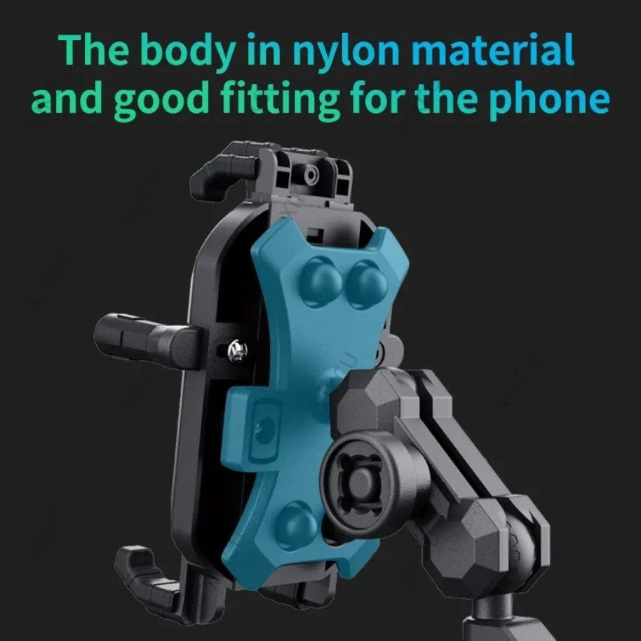 15W Wireless Charger Shockproof Motorcycle Phone Holder with Shading and Rainproof Shield for Smartphone Bicycle Motorbike Stand