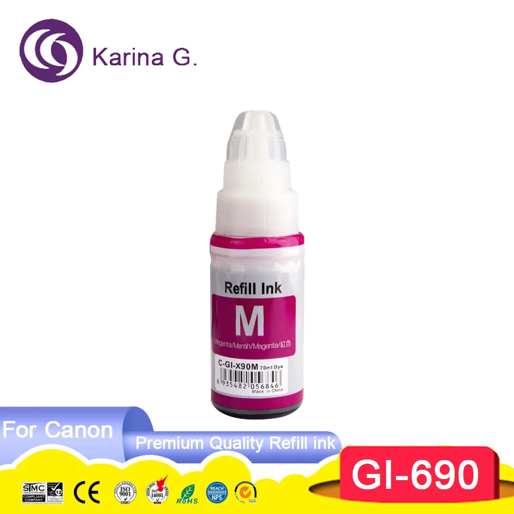 GI 690 GI690 GI-690 Premium Compatible Color Bulk Water Based Bottle Refill DGT