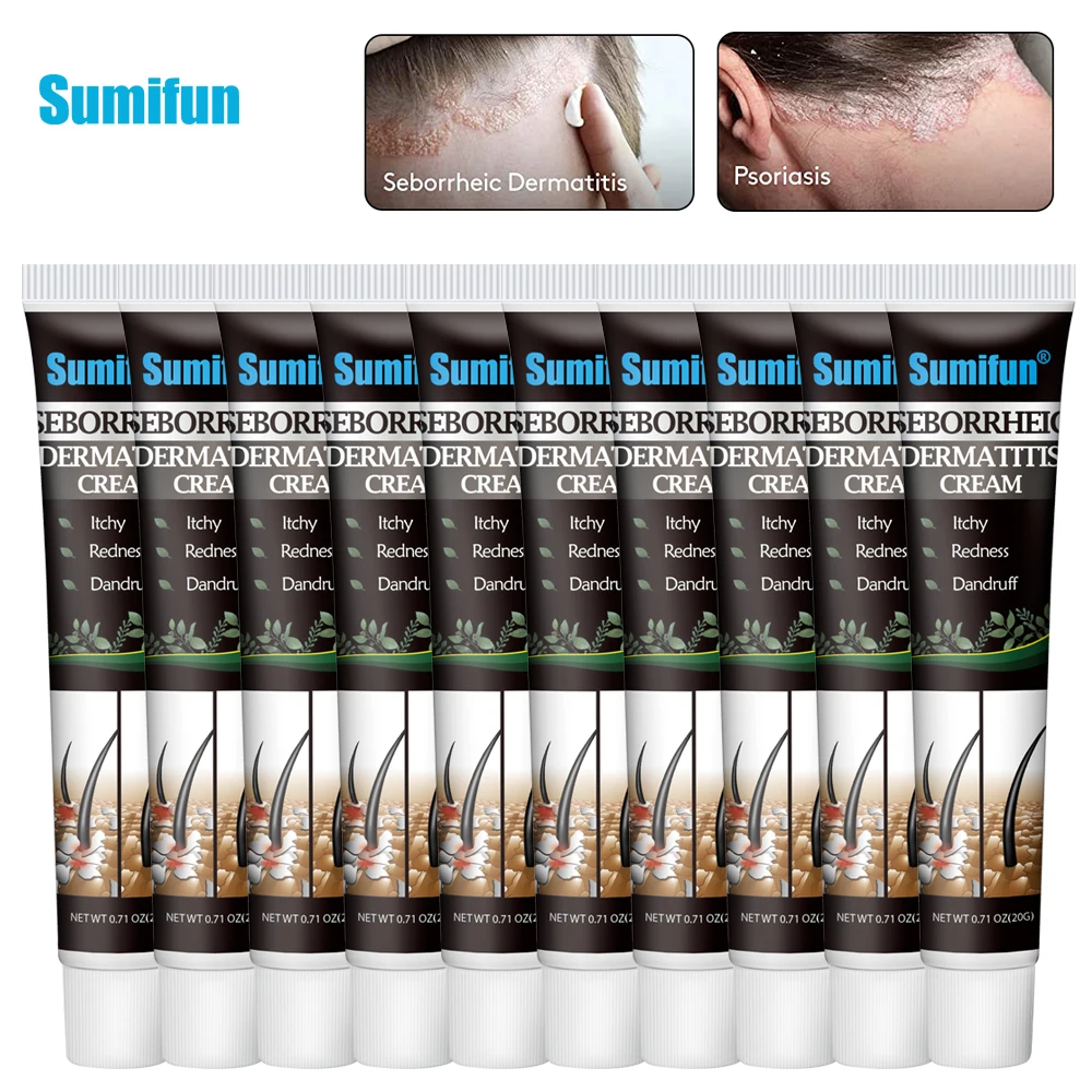 

5/10Pcs Sumifun Seborrheic Dermatitis Cream Skin Repair Anti-Itch Bacteriostatic Treatment Allergy Pruritus Medical Health Care