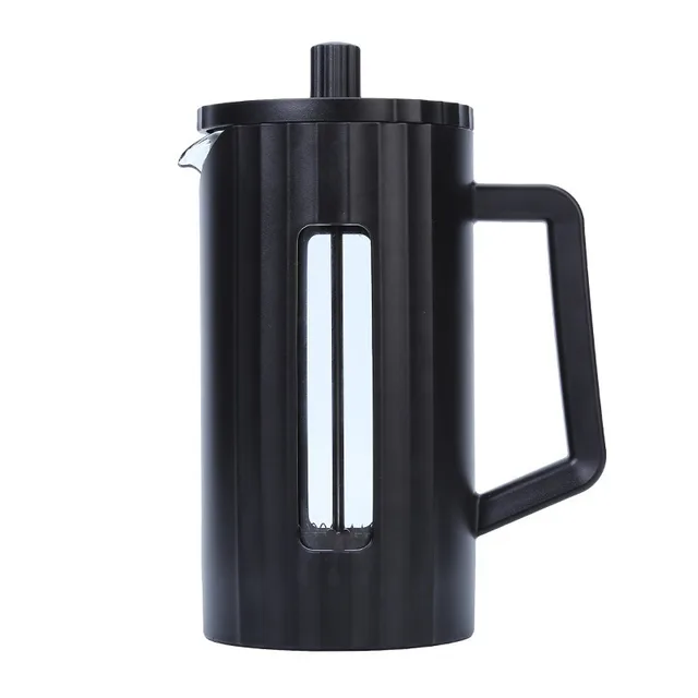 YRP French press coffee press,Coffee Maker Tea Maker,600ml,1000ml high density stainless steel mesh heat resistant glass black 1