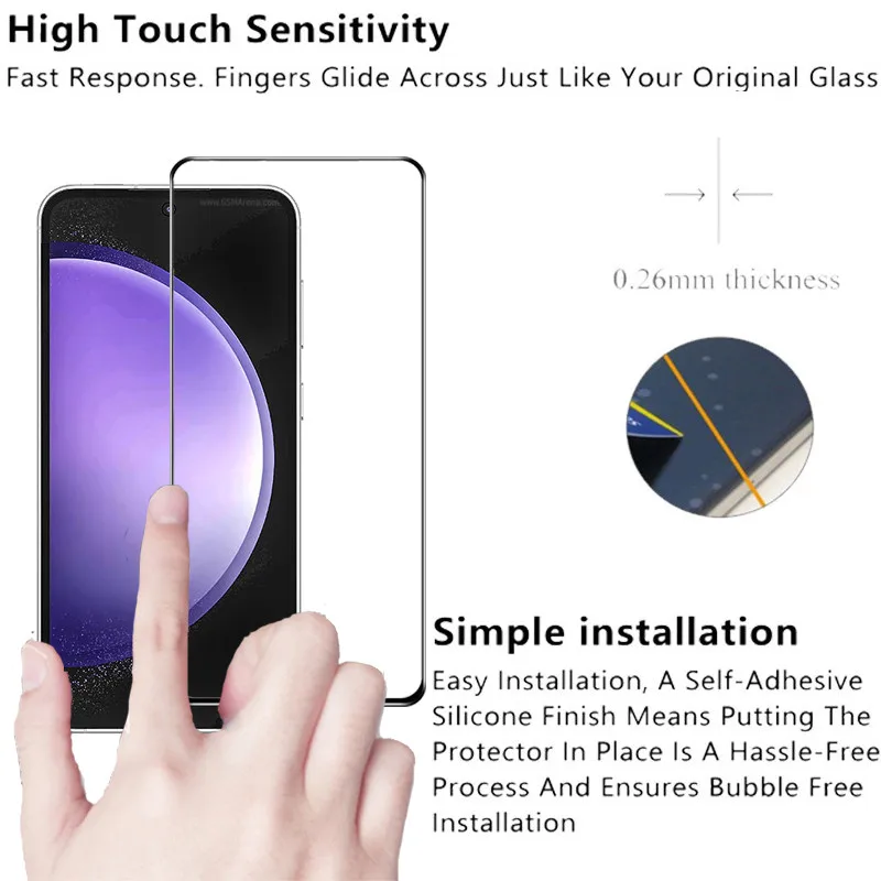 S25 Ultra Tempered Glass for Samsung S25 S24 S23 S21 S22 Screen Protector for Galaxy S23 FE Glass Film for samsung s23 fe 3