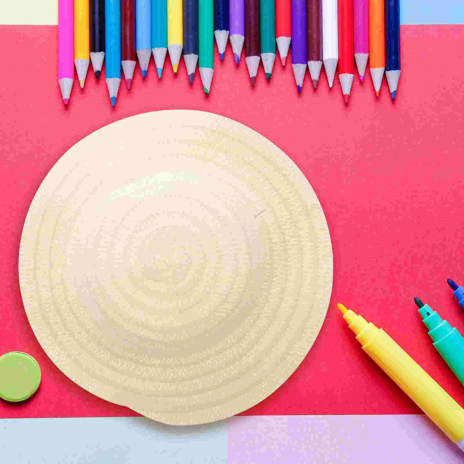 

Gadpiparty Diy Straw Hats Set Unpainted White Straw Hat Handmade Cap Beach Sun Hat Tea Party Dress Up Hat Mexican Straw Hat