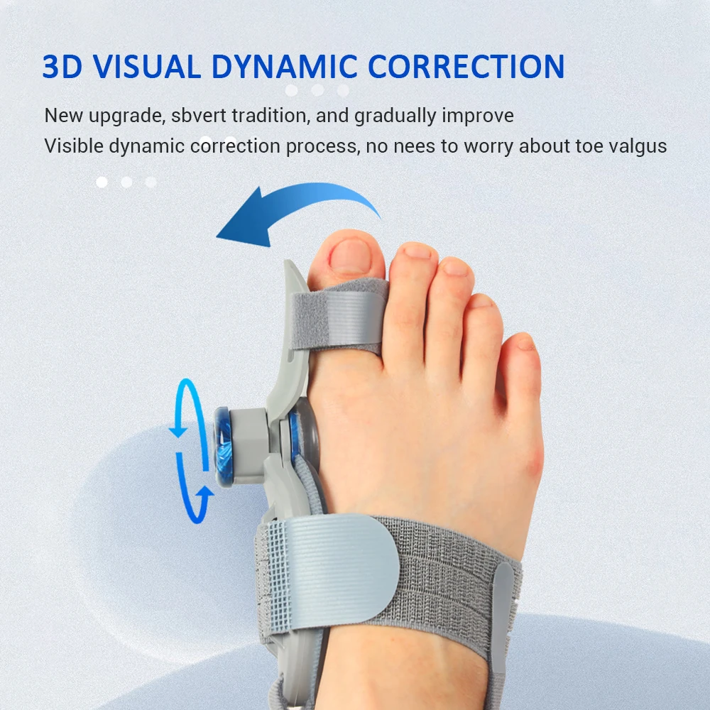 Unisex Bunion Corrector Foot Hallux Valgus Braces Rotatable Big Toe Separator Straightener Adjustable Pedicure Toe Corrector