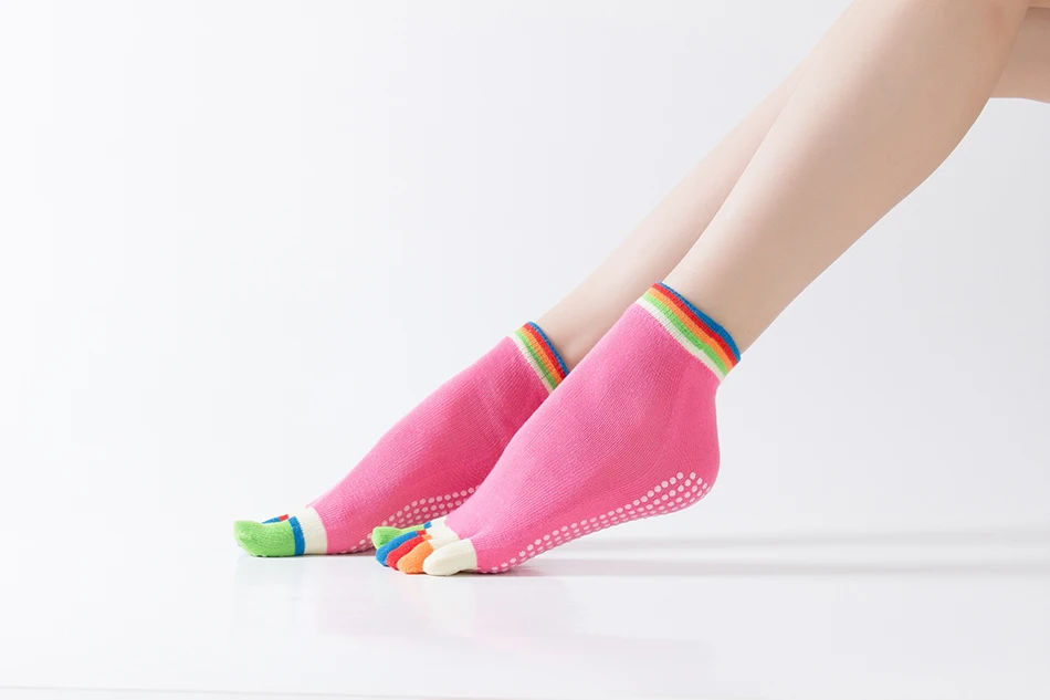 WOSWEIR 1 Pair Women Sports Yoga Socks Five Finger Slipper Anti Slip Lady Pilates Ballet Heel Professional Dance Protector 31 Sb6e5de0ba29344b88132a2735f402676R