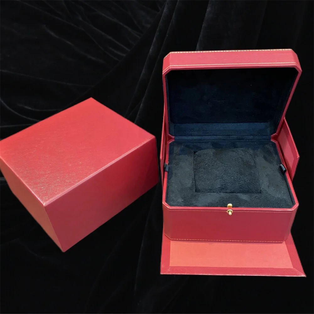 Fabbrica di scatole per orologi rosse di lusso vendita di custodie per gioielli di alta qualità scatola per orologi di fascia alta di design svizzero organizzatore per orologi regalo per uomo