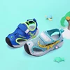 EXDINO Dinosaur LED Flashing Summer Sandals 6Y Boys Children Cut-Outs Closed Toe Fashion Little Kids Beach Shoes Anti-Slip 6