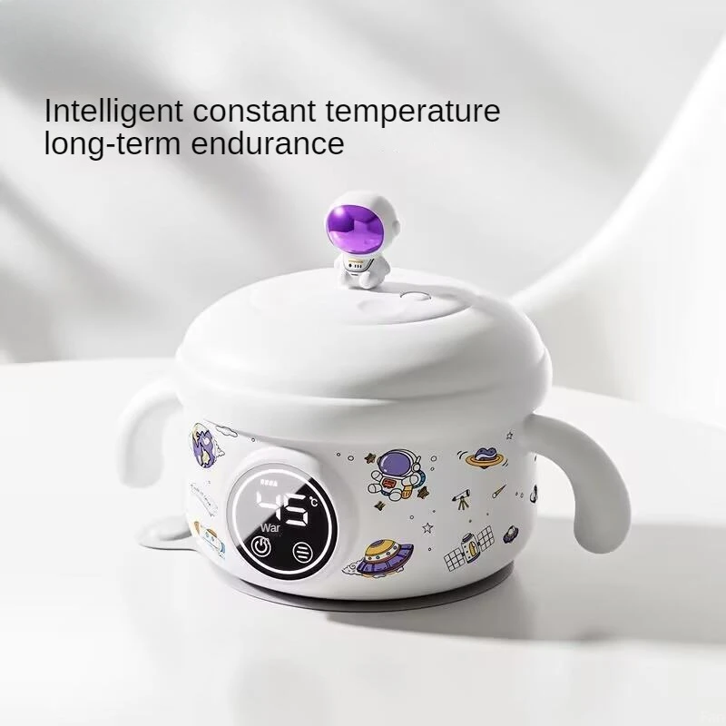 

460mL Thermostatic Bowl Baby Complementary Tableware Wireless Charging Anti-fall and Anti-scald Smart Suction Cup Thermal Bowl