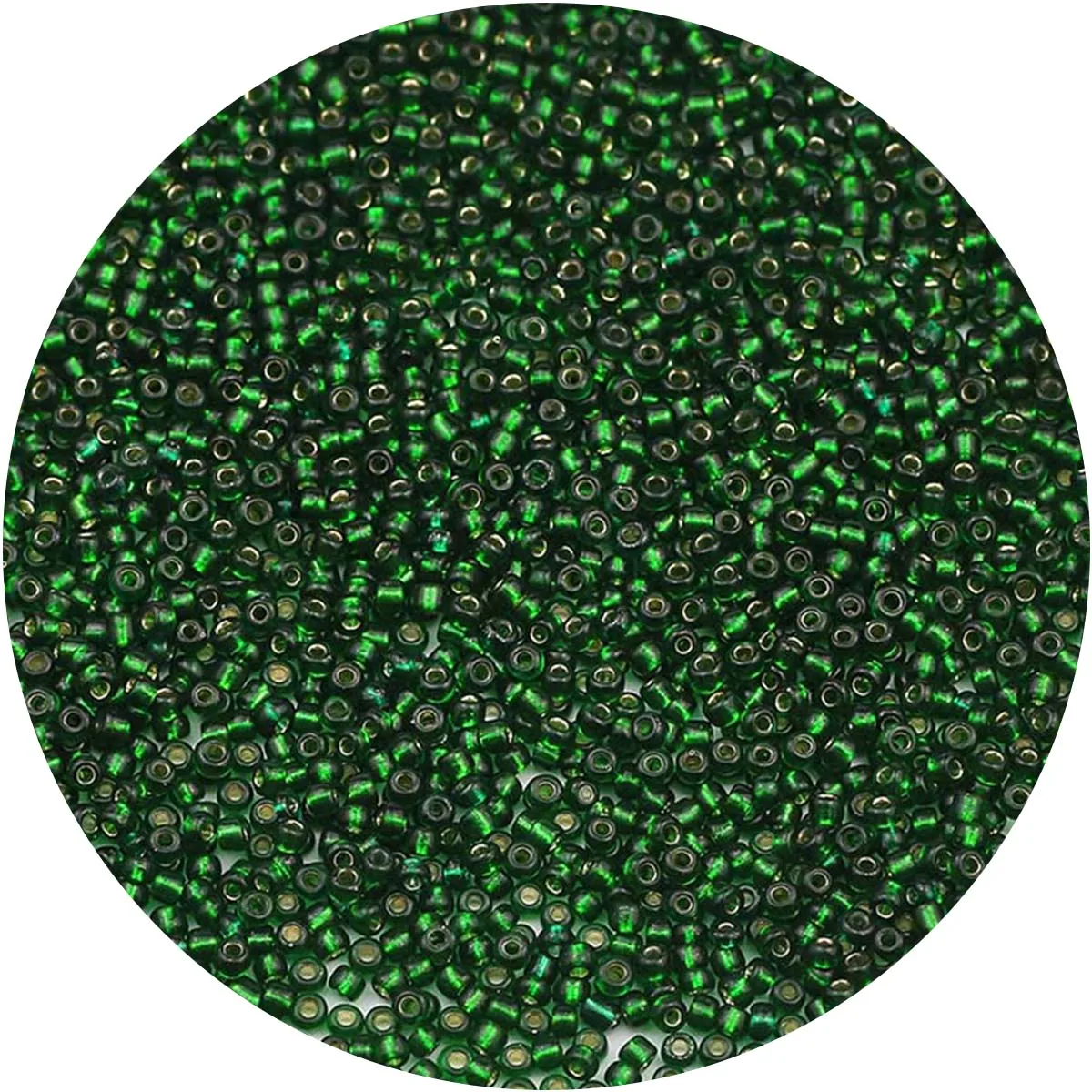 thumbnail image 1 of 2 mm, 1500 piezas, 18 g, color plateado, cuentas de semillas en el interior, cuentas de vidrio para manualidades, pulseras, collares, anillos, cuentas de semillas para manualidades de arte DIY, 1 of 5