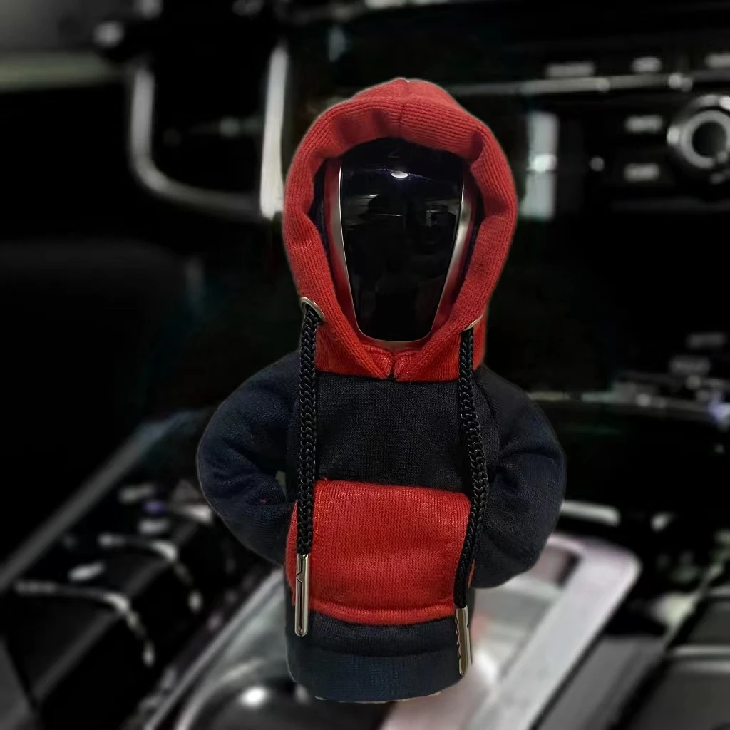  4Pcs Hoodie Car Gear Shift Cover, Mini Hoodie for Car Shifter, Hoodie  Gear Shift Cover, Automotive Interior Accessories Shift Knobs Fashionable  Hooded Shirt Car Shifter Cover Hoodie (Black+Red) : Automotive