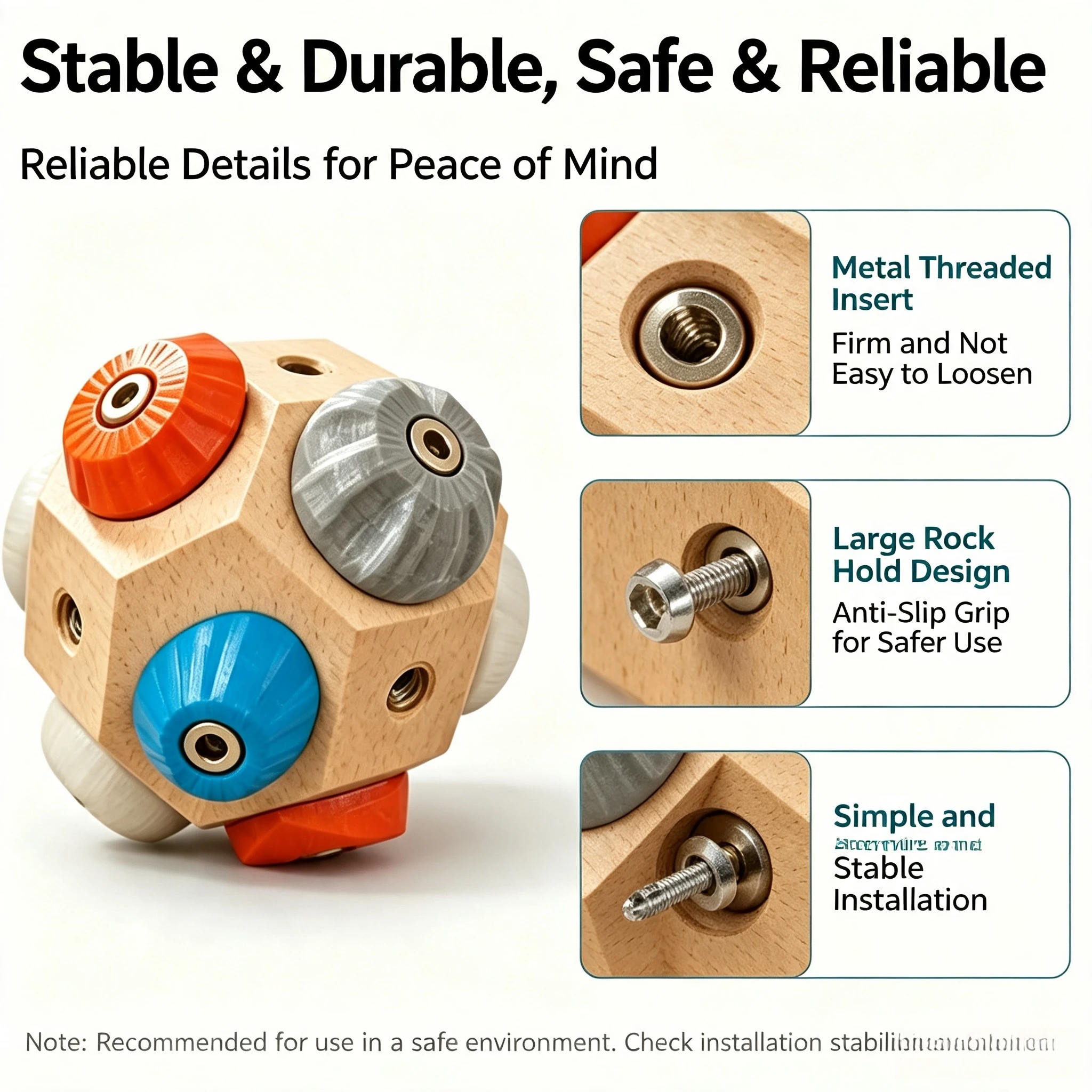 Climbing Training Block Protrusions 3D Rock Climbing Bouldering Strength Workout for Climbers Men Women Rock Climbing Beginners