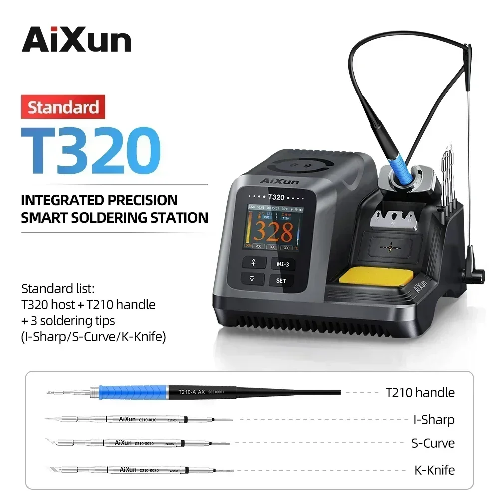 JC AIXUN 스마트 납땜 다리미 스테이션, PCB SMD BGA 용접기 수리 도구, T210, T245 재작업 스테이션, T3B, T3A, T320
