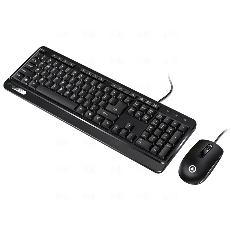 V1 104 키 키보드 및 마우스 세트, 비즈니스 사무실 유선 노트북 데스크탑 USB 사무실 컴퓨터 액세서리, 개인 모델 도매