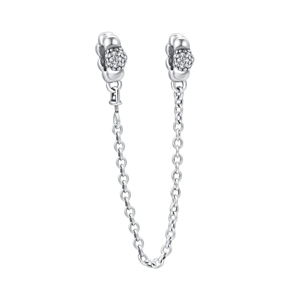 Sparkle Safety Chain Charms Fit Pandora 925 Original Charm Bracelet Women 925 Silver Hot Sale Beads DIY Jewelry Gift 2024 New in - Image 3