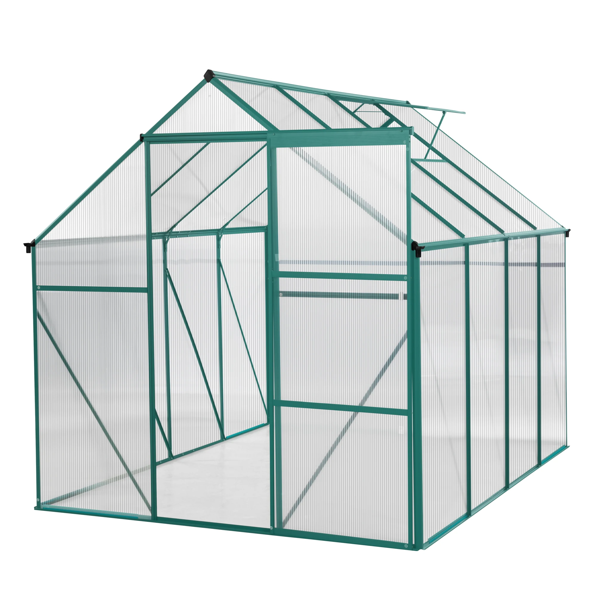 

Green-6 x 8 FT Outdoor Patio Greenhouse