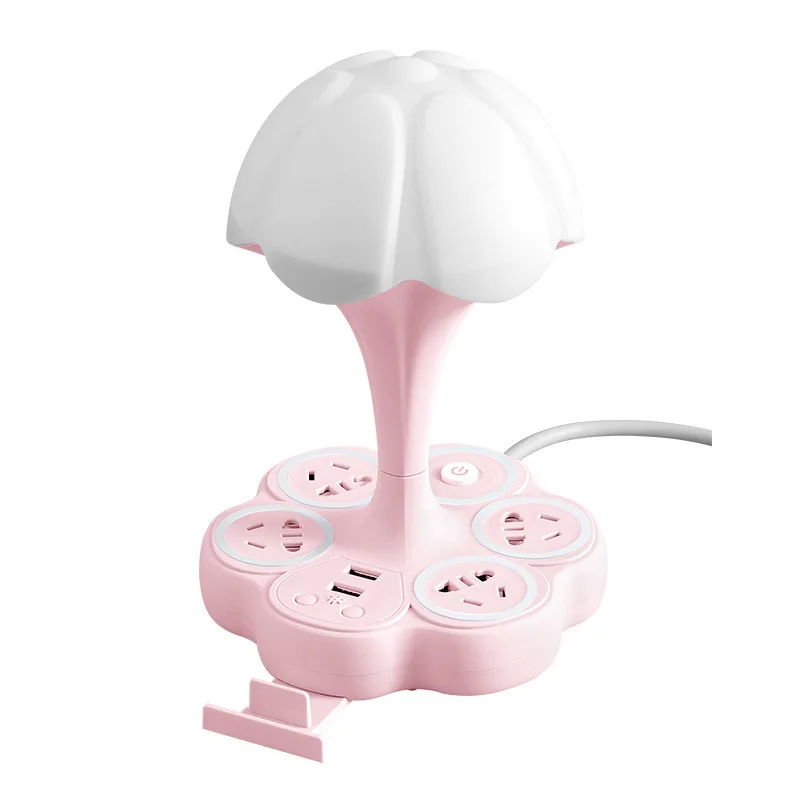 Multifunctional USB Socket Table Lamp Led USB Rechargeable Desk Lamp Eye Protection Learning Children Bedroom Bedside Lamp 6
