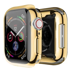 Premium TPU Screen Protector & Full Bumper Cover for Apple Watch - Various Sizes Available (Gold)
