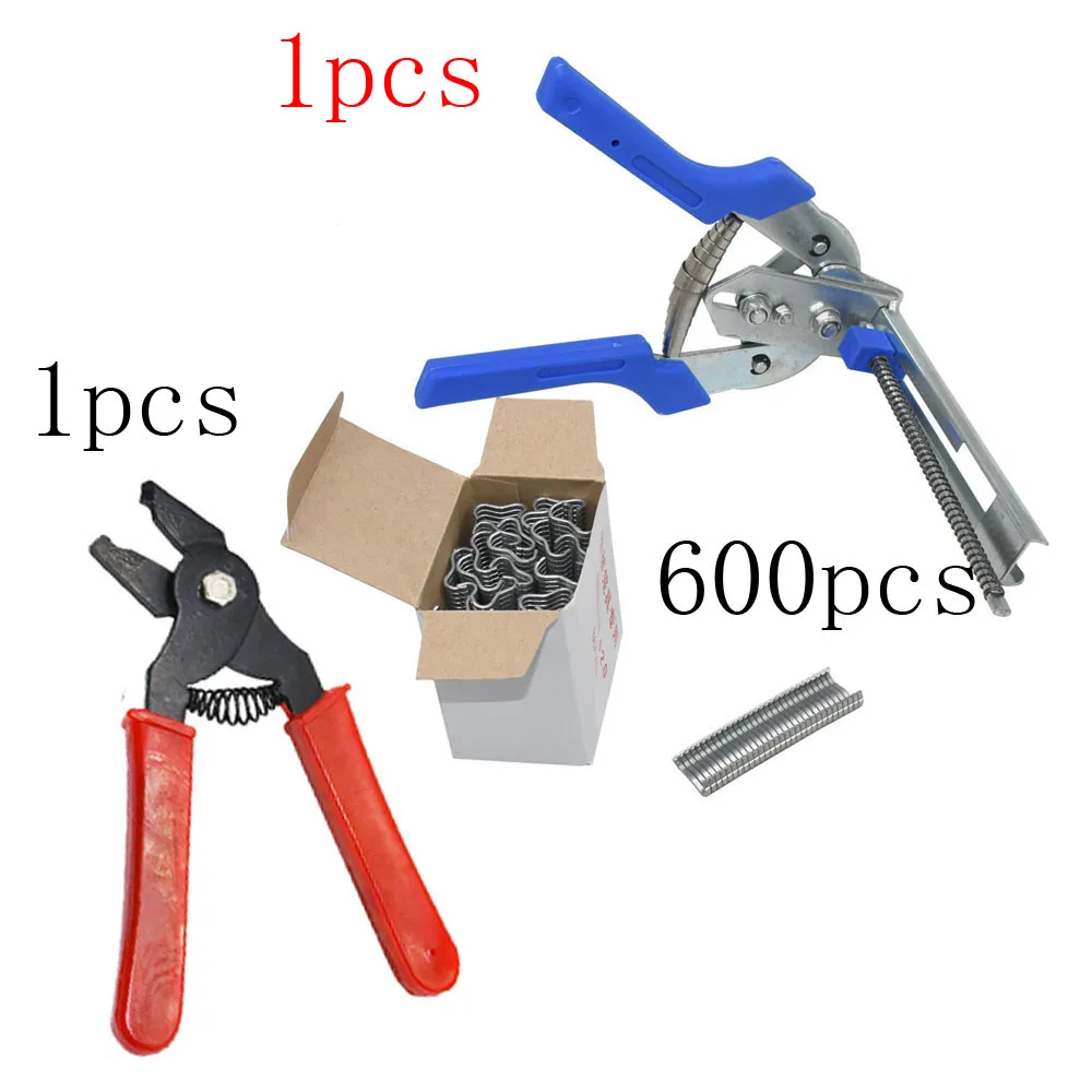 1 SseT Hog Ring Pliers + Hog Rings M Nails Poultry Cage Installation