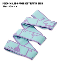 Elastic Yoga Resistance Bands for Dance, Training, and Fitness (8 blue)